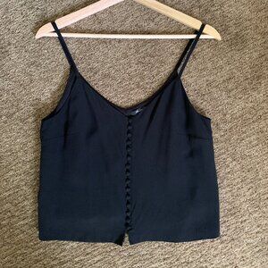 Madewell Silk Button-Down Cami Top